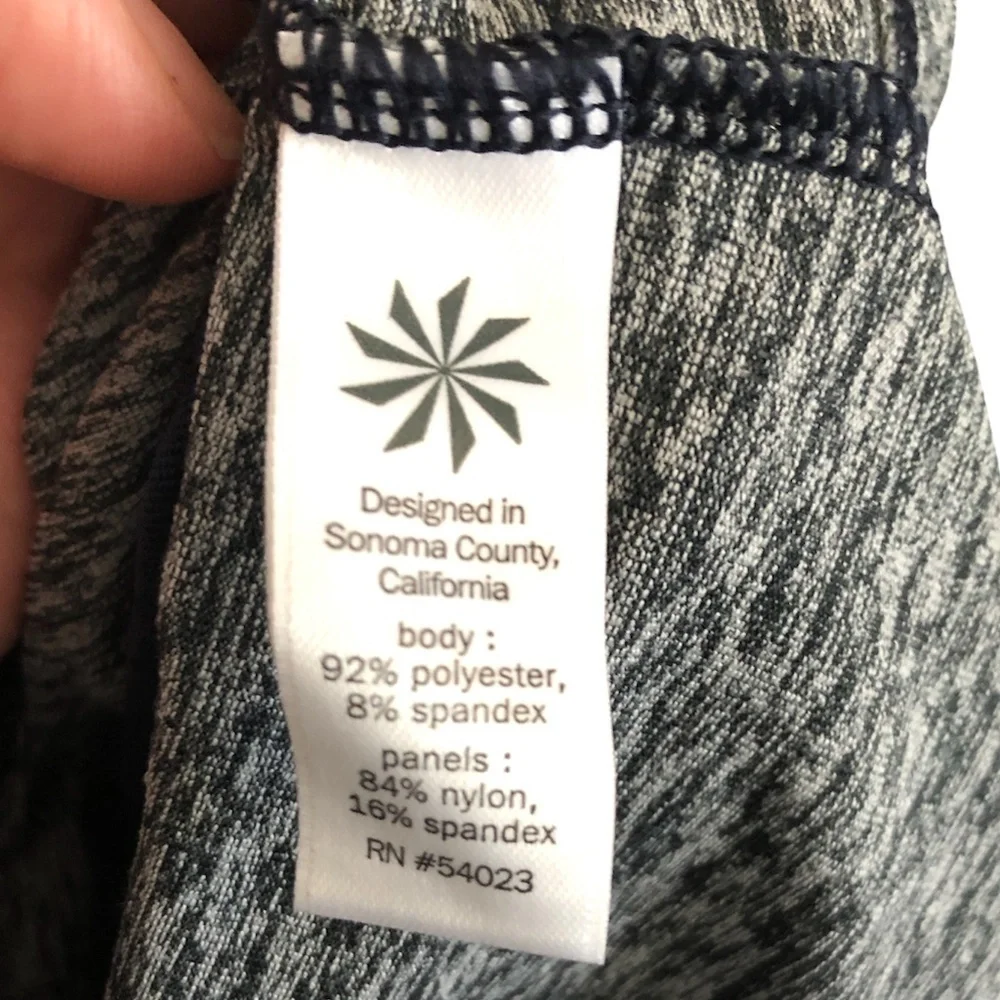 ATHLETA Sweatshirt Small Women's Grey Blue Running Wild 1/2 Zip Pullover